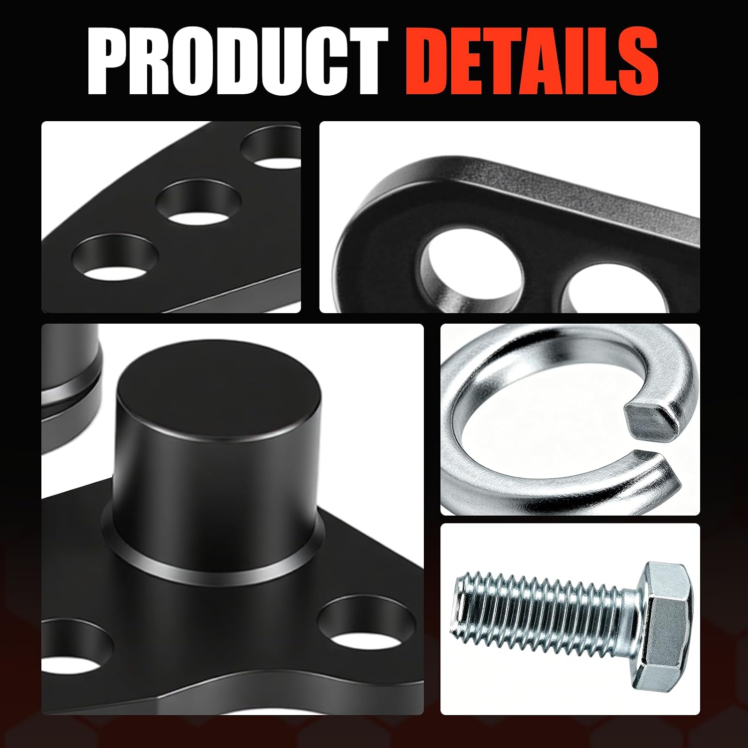 1-3" Adjustable Rear Lowering Kit, Compatible with Harley Touring Street Glide Electra Glide Road King Ultra Glide 2002-2016, Adjustable Lowering Links with Hardware