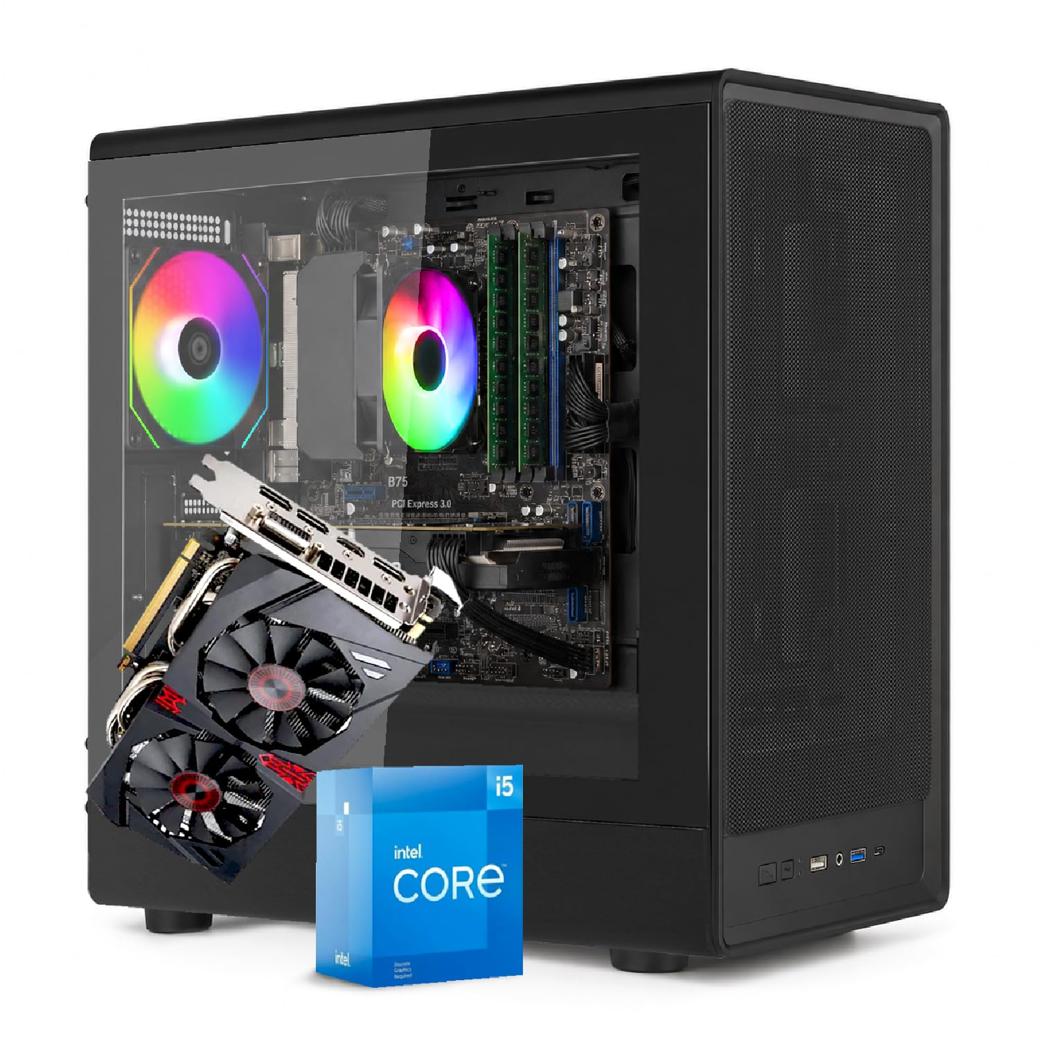 PC Gaming Fisso i5 fino a 3,8GHz | 16GB RAM | SSD 500GB | GTX 960 4GB | Windows 11 Pro Preinstallato | Computer Desktop Gaming | Wifi Ready | Pronto all'Uso - Arcade