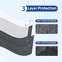 Vista 2 de JMU 125 paquetes de baberos dentales, baberos dentales negros desechables de 2 capas de papel y 1 capa de película, 33 cm x 45.7 cm baberos