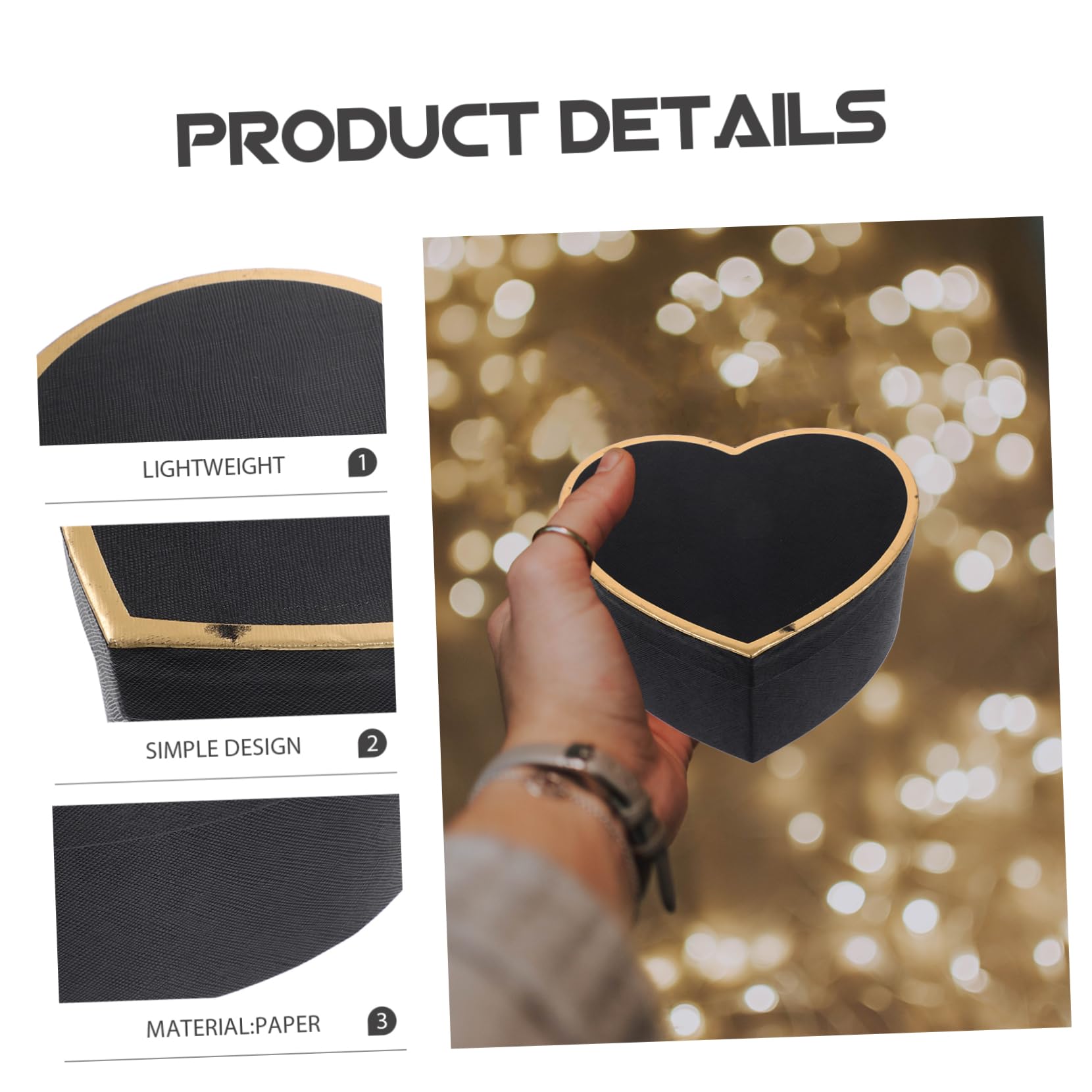 Beaupretty 3 Sätze Herzförmige Geschenkverpackungsbox Elegante Papierverpackung Mit Schleife Für Valentinstag Geburtstage Und Besondere Anlässe Leicht Und Tragbar Für Süßigkeiten 3 Stücke * 3