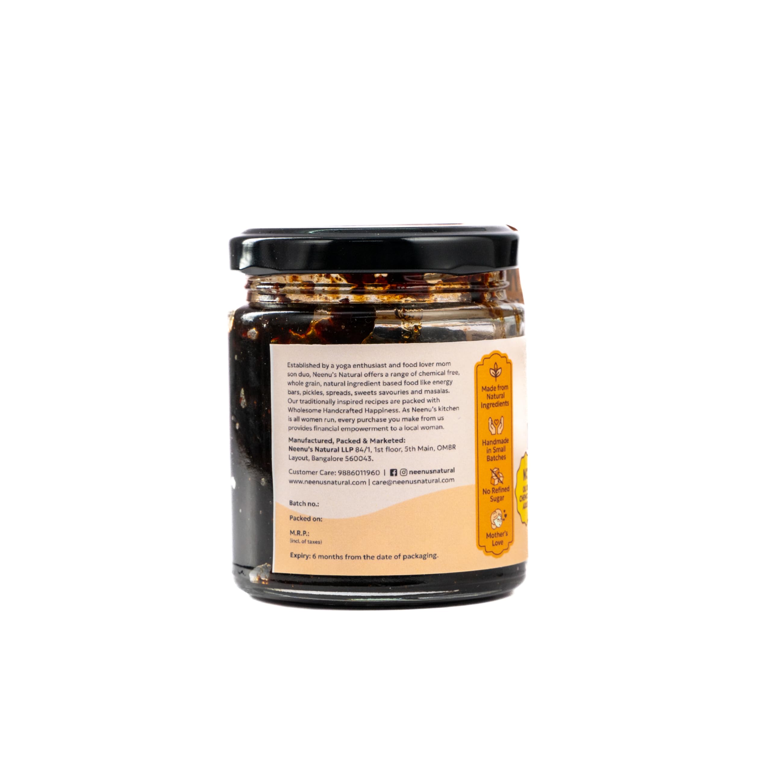 Neenu's Natural Sweet and Spicy Chutney - 200gm | Traditional Indian Mango Achaar & Pickle | No-Oil | Homemade Style Sweet Mango Preserve, Chutney & UppinKai | No Preservatives - Image 3 thumbnail