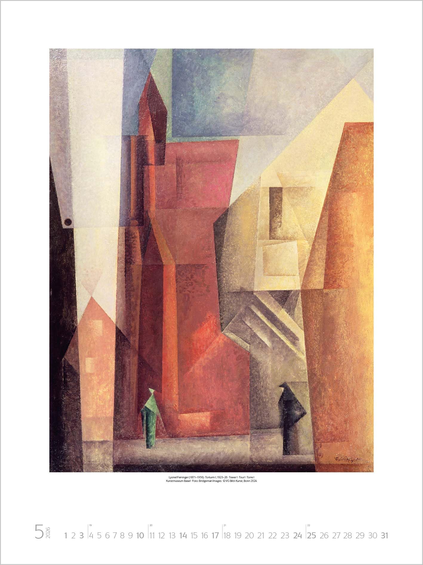 Bauhaus 2026: Großer Kunstkalender. Hochwertiger Wandkalender mit Meisterwerken des Bauhaus Stils. Kunst Gallery Format: 48 x 64 cm.