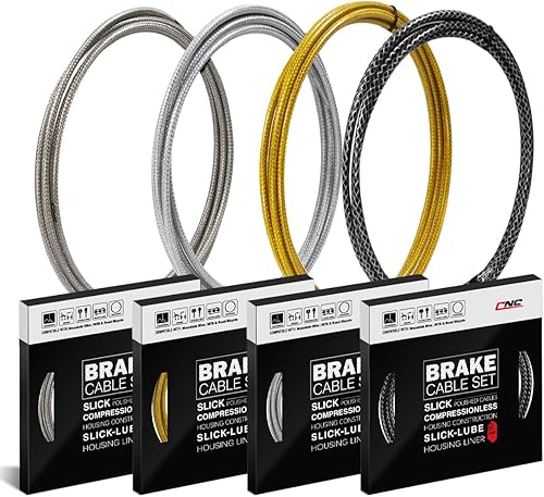 Miniatura 9 de CNC Juego de cables de freno de bicicleta de montaña, carcasa de cable de freno de bicicleta, cubierta trenzada y línea interior de teflón para MTB