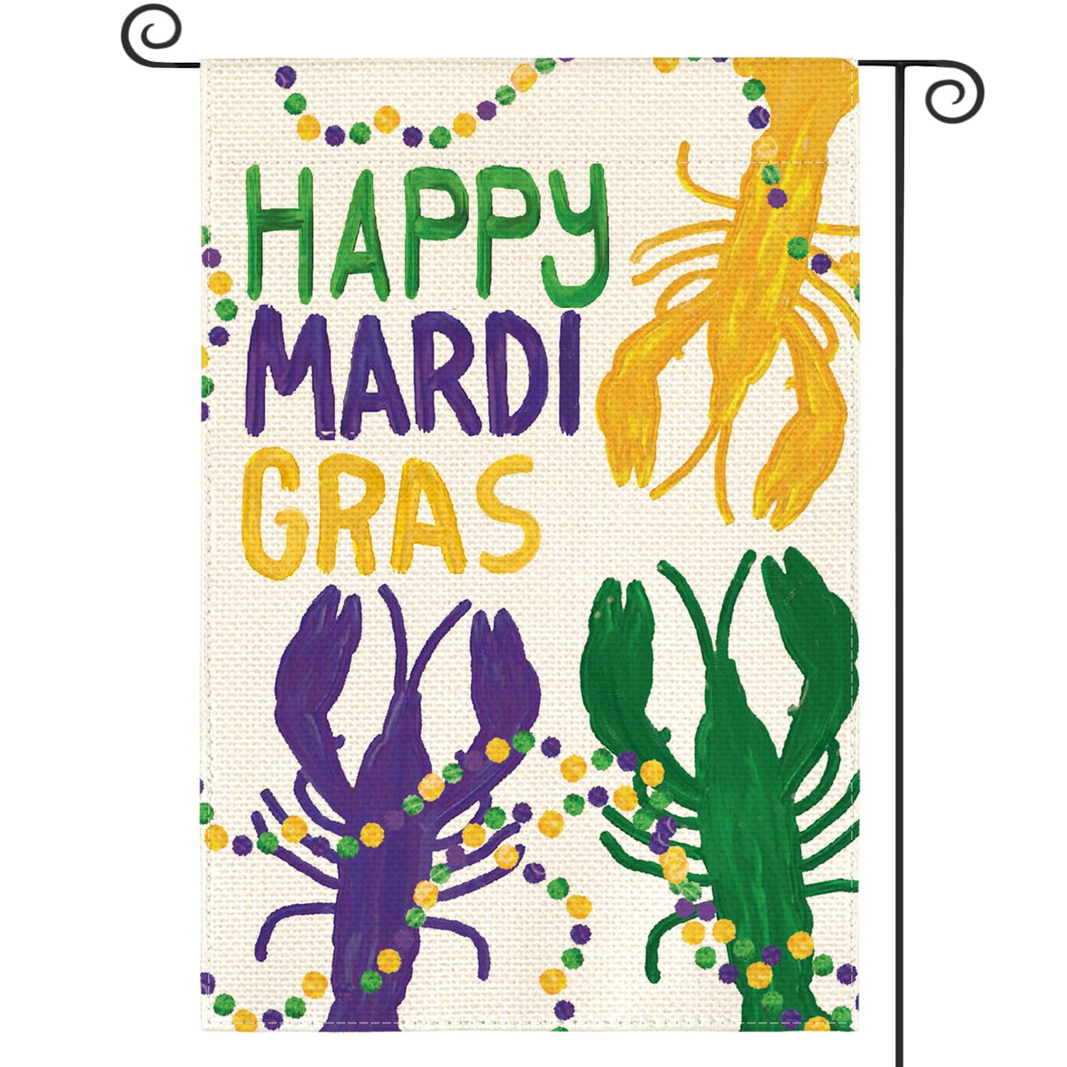 Drapeau de jardin Mardi Gras double face pour égayer votre extérieur et accueillir vos invités
