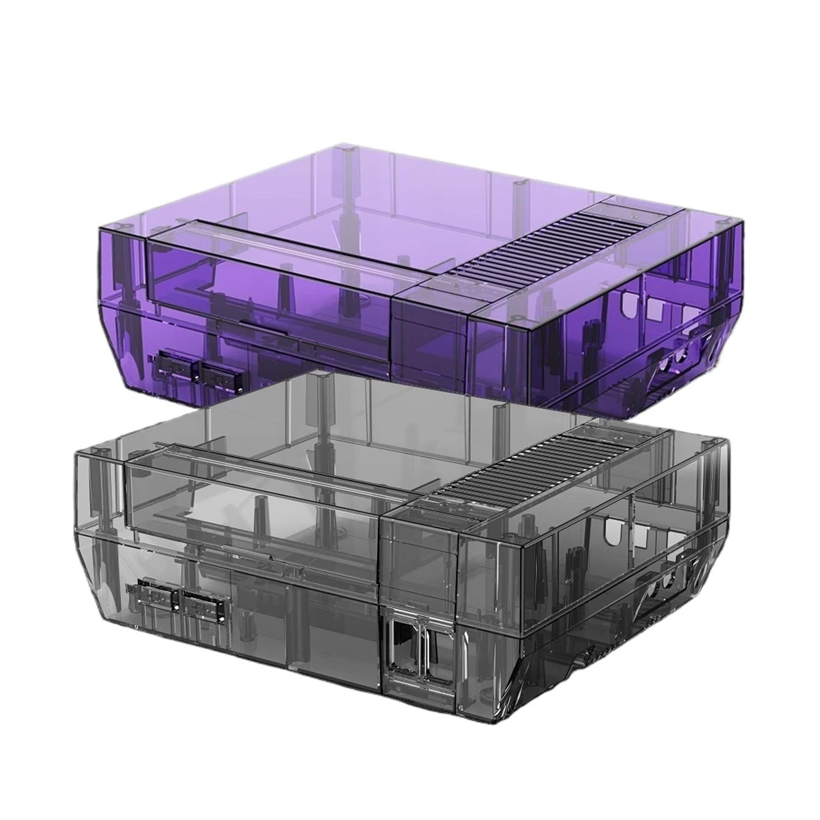 Transparentes Ersatzgehäuse-Schutzgehäuse – Kompatibel Mit Nintendo NES-Konsole – Komplettset Retro-Spielzubehör(TRN)