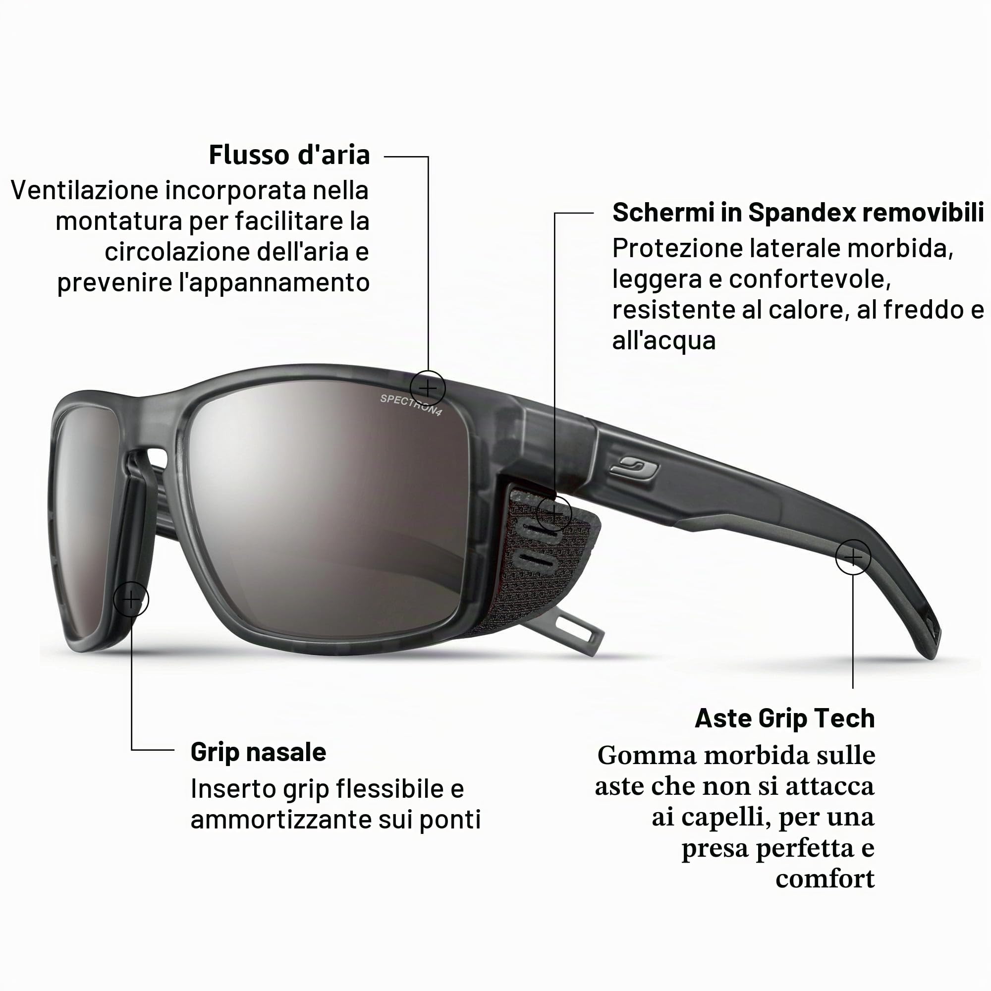 Julbo SHIELD Occhiali da sole Alpinismo, escursionismo, trekking, vela Adulto misto