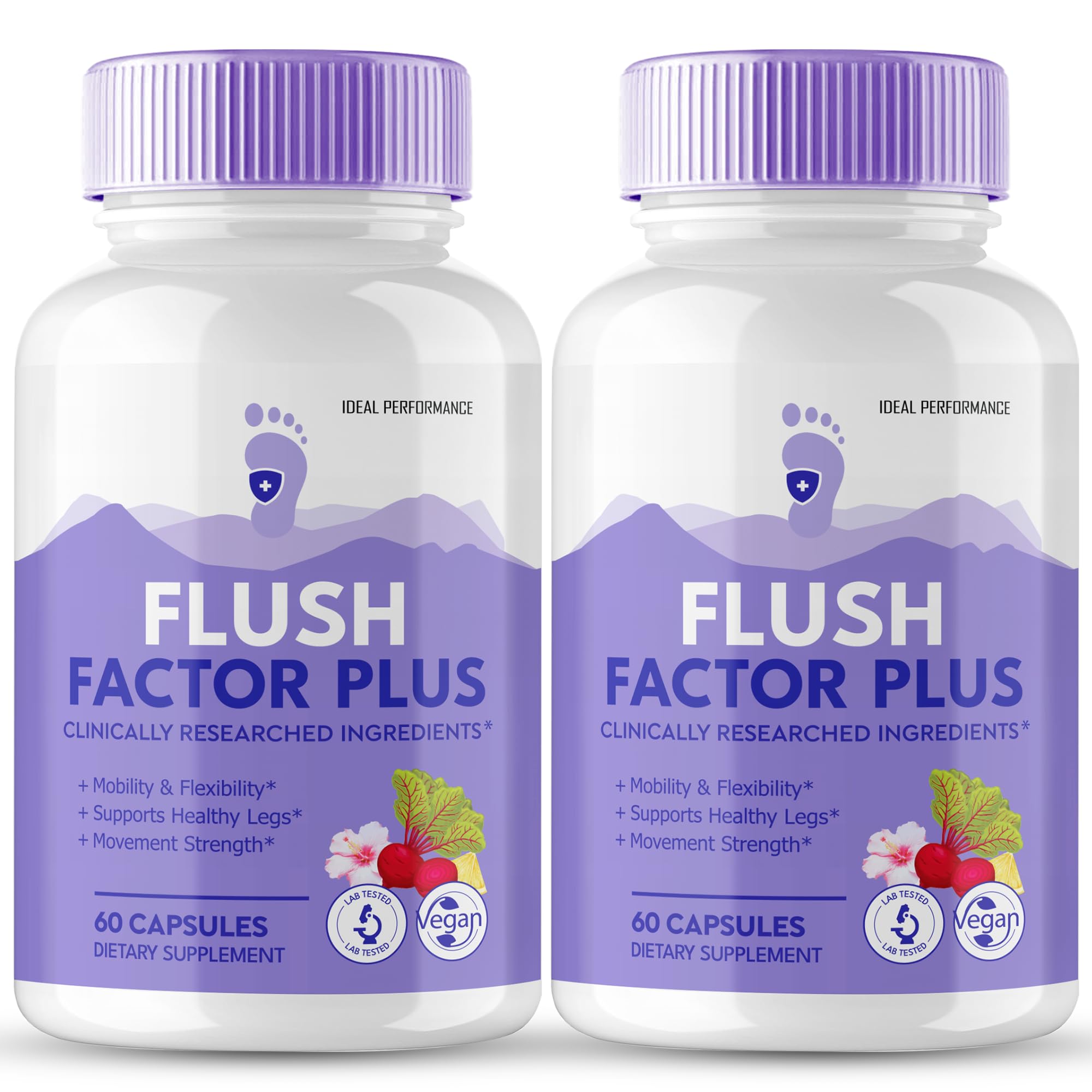 Flush Factor Plus Capsules, FlushFactor Plus Supplement Pills, Flush FactorPlus Maximum Strength, Flexibility & Healthy Legs, FlushFactorPlus Advanced Formula, Flush Factor Plus Reviews (2 Pack)