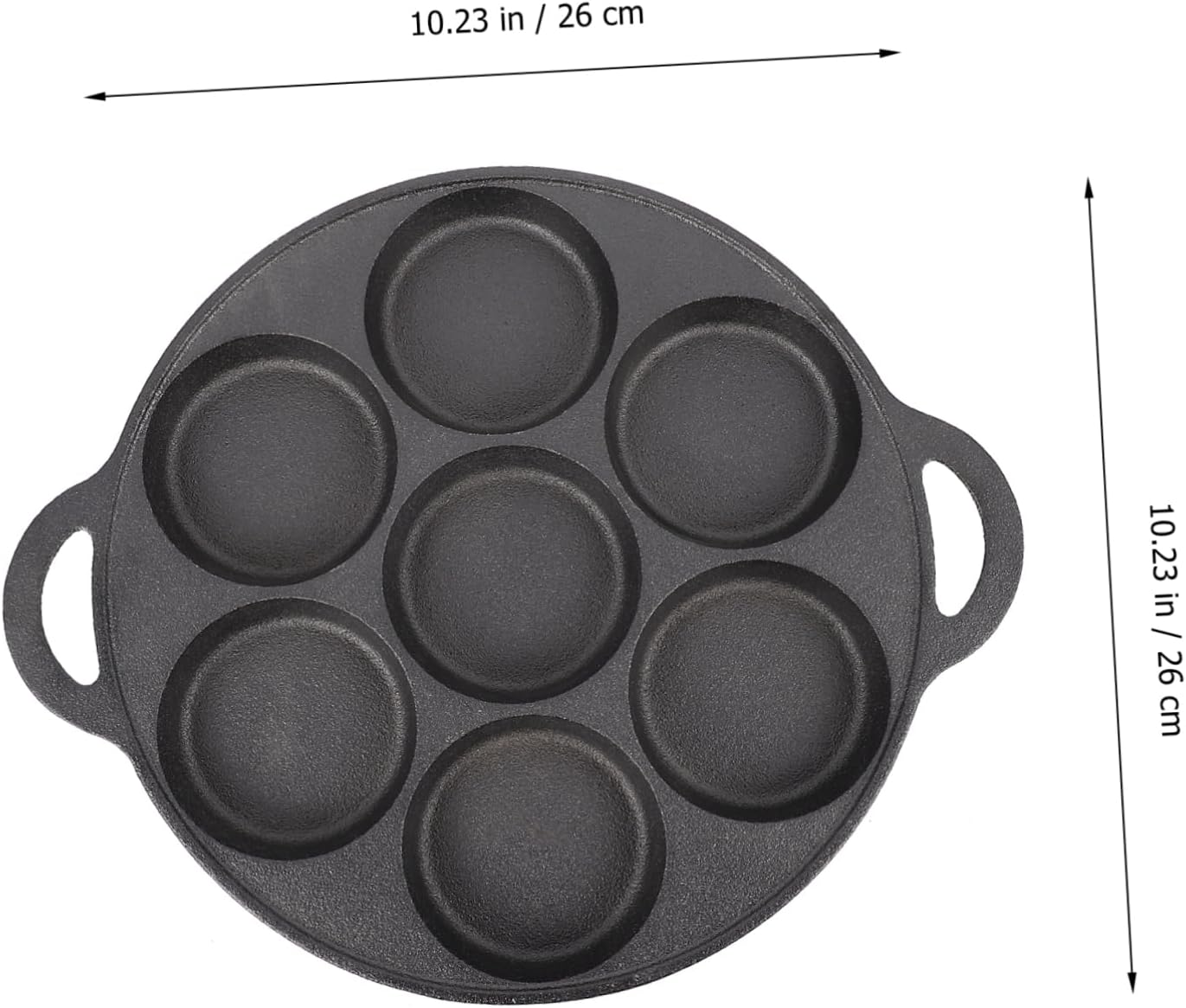 Iron Frying Pan for Omelettes Pancakes Non-stick Cooking Surface Kitchen Accessory for Snails Breakfast Easy to Clean Heat-resistant Handle