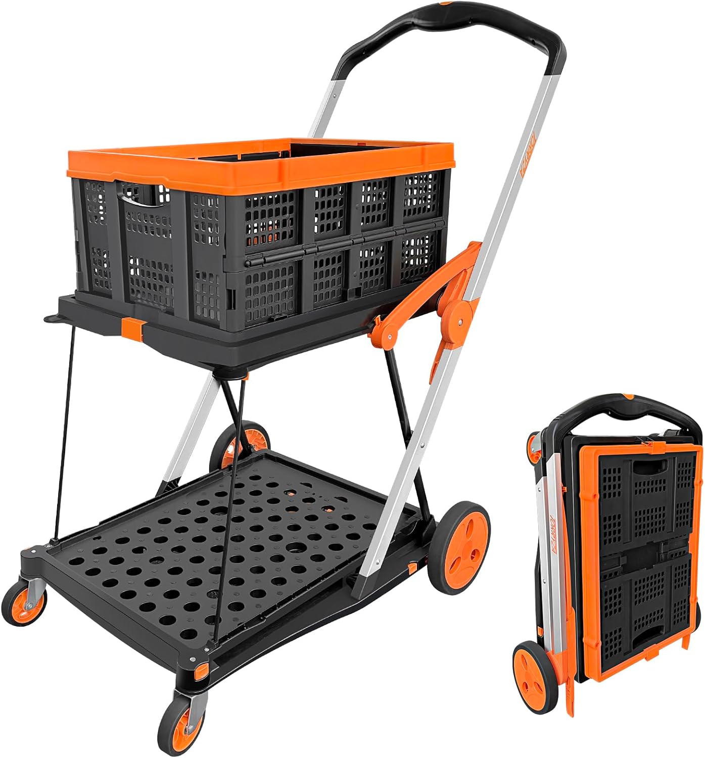 Torryza Folding Shopping Cart with 360° wheels