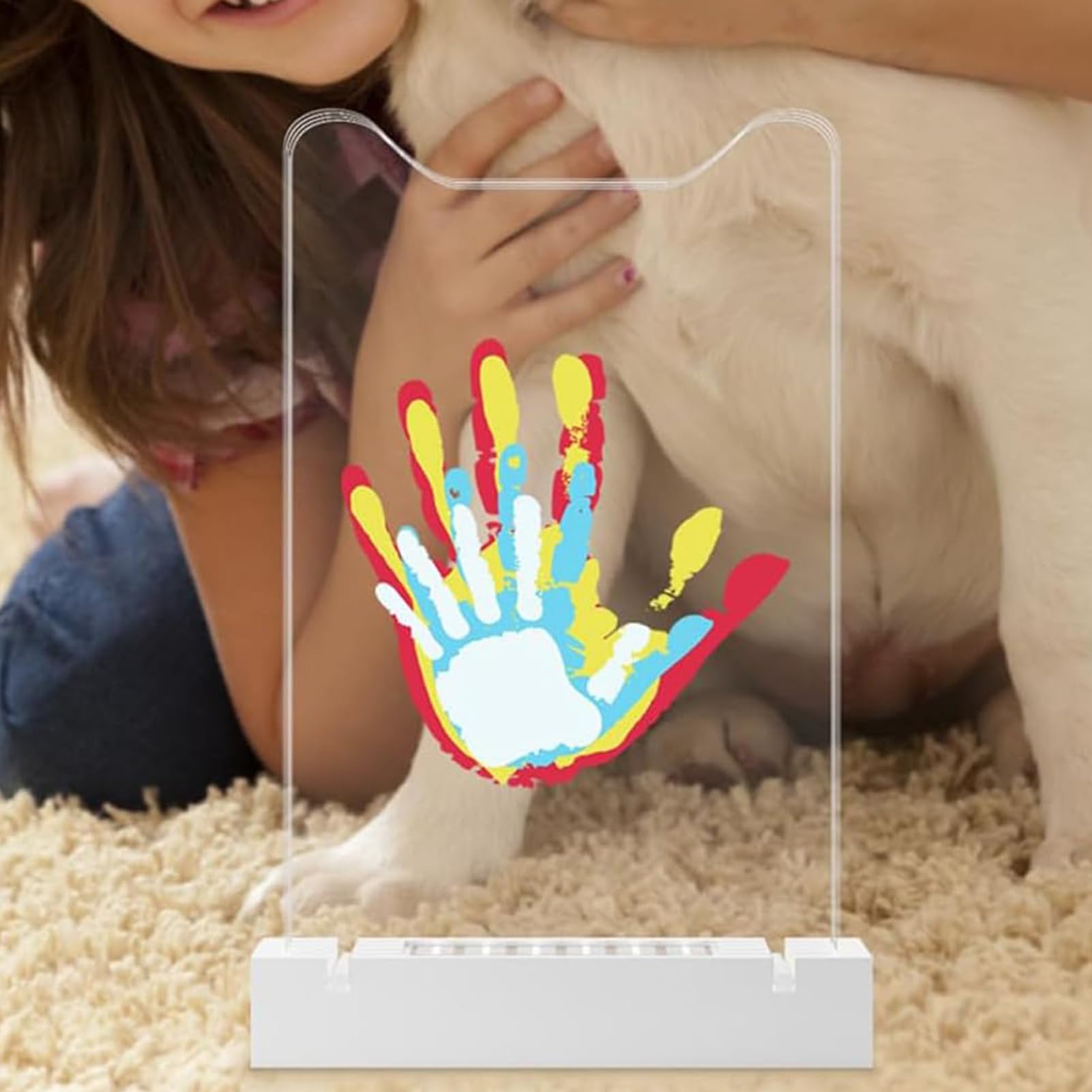 Kit per impronte per bambini per bambini, kit per impronta per la famiglia | ACRILICO DEL MEMPILICO CARATTURA 'AMPORE A CAMERIA O PER LA DOCCIA NUOVA MA