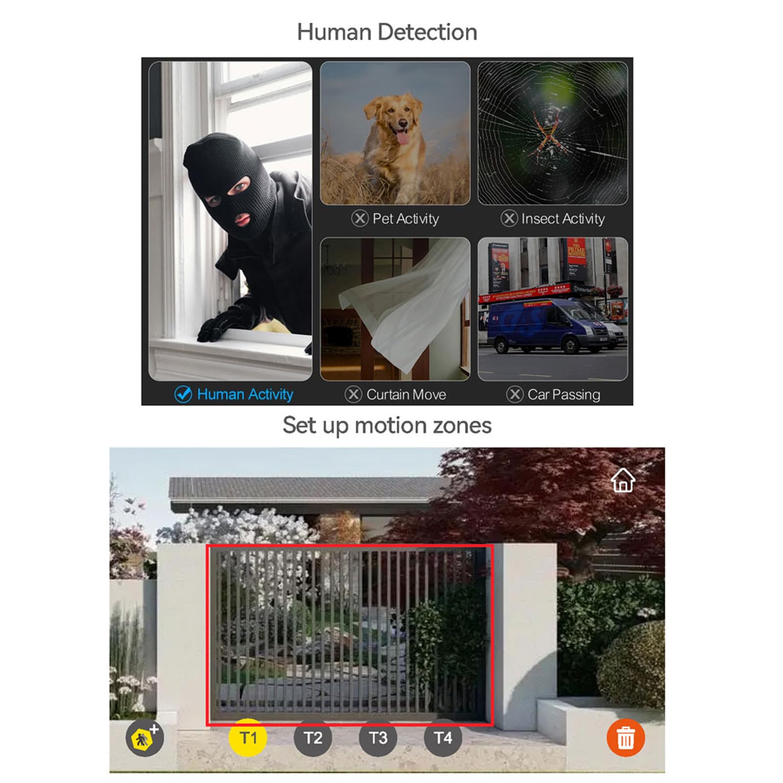 Sistema videocitofonico a 2 fili dell'appartamento 1080P Camera 7 pollici Touch Monitor, kit videocitofono WiFi per la casa, rilevamento del movimento (1 nero Campanello + 2 nero Monitor)