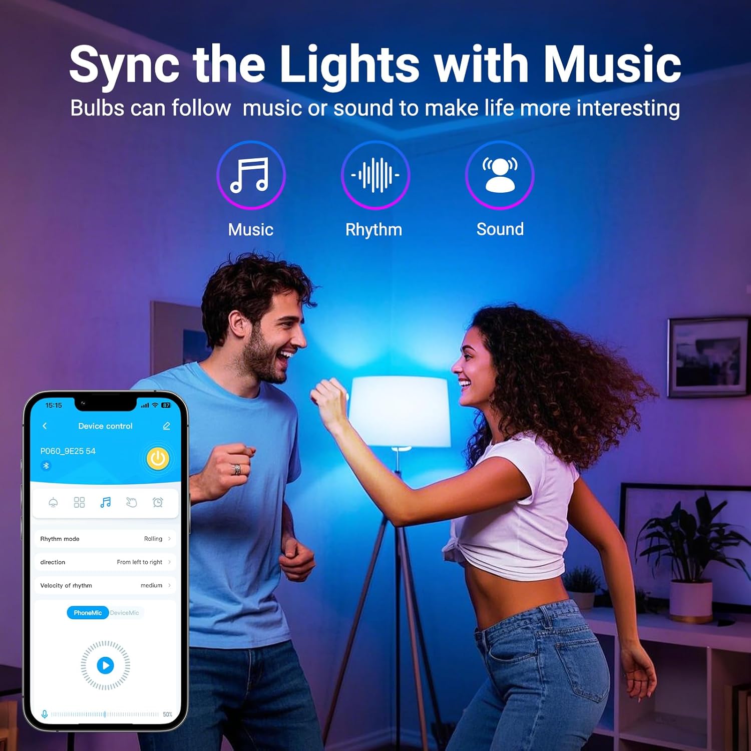 TJOY 10 Pack Smart Alexa Light Bulbs, RGB LED Bulbs Compatible with Alexa &Google Assistant