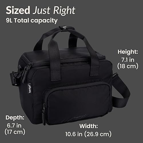 Miniatura 7 de Bentgo Lonchera aislada  Bolsa de almuerzo para adultos de gran capacidad con correa para el hombro y compartimento de almacenamiento externo,