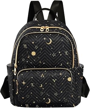 ALAZA Moon Star Zodiac Womens Backpack Purse Causal Daypack Work Travel College Business Trip Bag Shoulder Bag