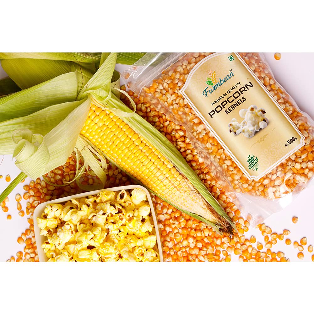 Farmbean Raw Popcorn for Eating, Healthy Seeds Unroasted Popcorn, Raw and Unsalted - 1 Kg - Image 2 thumbnail
