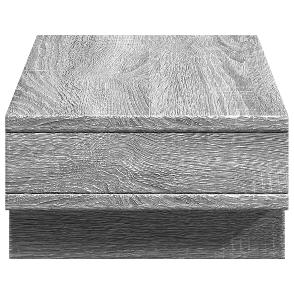 Supporto per monitor, in legno Sonoma, 50 x 27 x 15 cm, stabile, con 2 scomparti, salvaspazio, scrivania per computer e scrivania da ufficio, ergonomico, per home office e tavolo da gioco