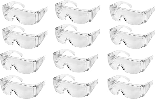 Gafas de seguridad transparentes antiempañamiento resistentes a los arañazos se ajustan sobre las gafas protección de grado industrial transparente