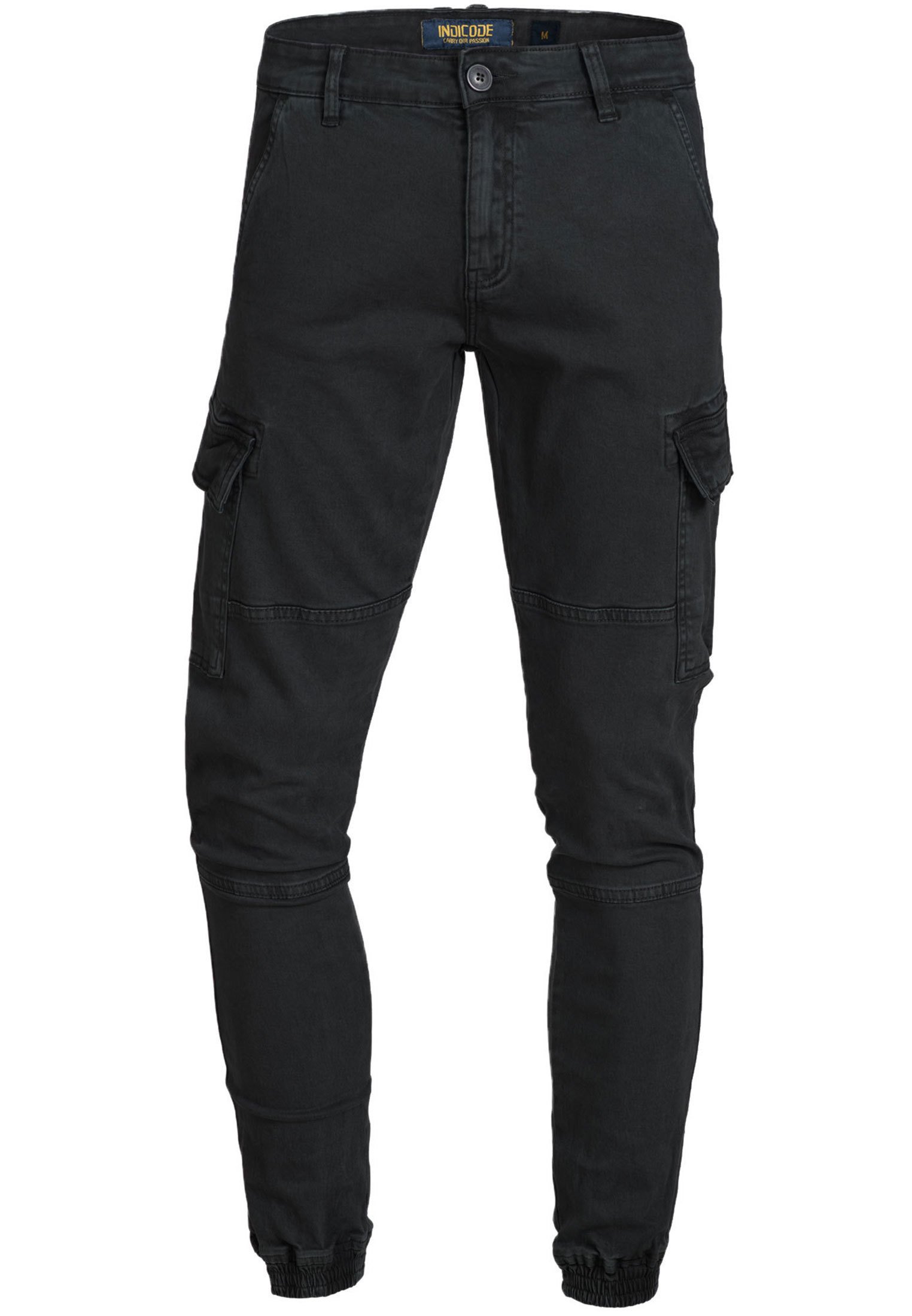 Indicode Hombres August Pantalón Cargo de algodón con 6 Bolsillos