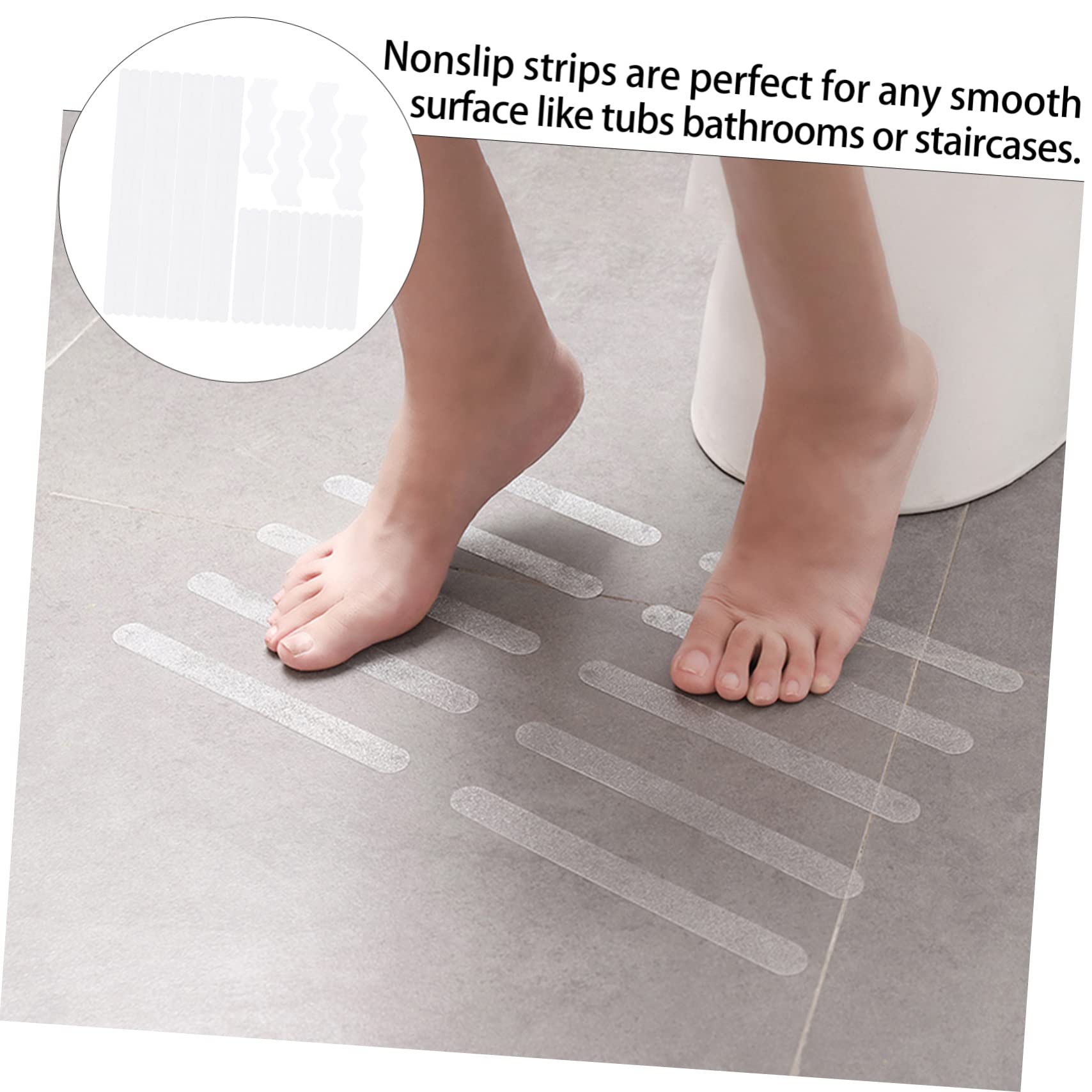 SHINEOFI 3 Set Set di Patch Anti-Slip Adesivi Anti Bagno Nastro Anti -Slip Impermeabile Impugnature Applicato Adesivi in ​​Pasta per La Casa Strisce Adesive da Cucina Domani 48 Pezzi * 3