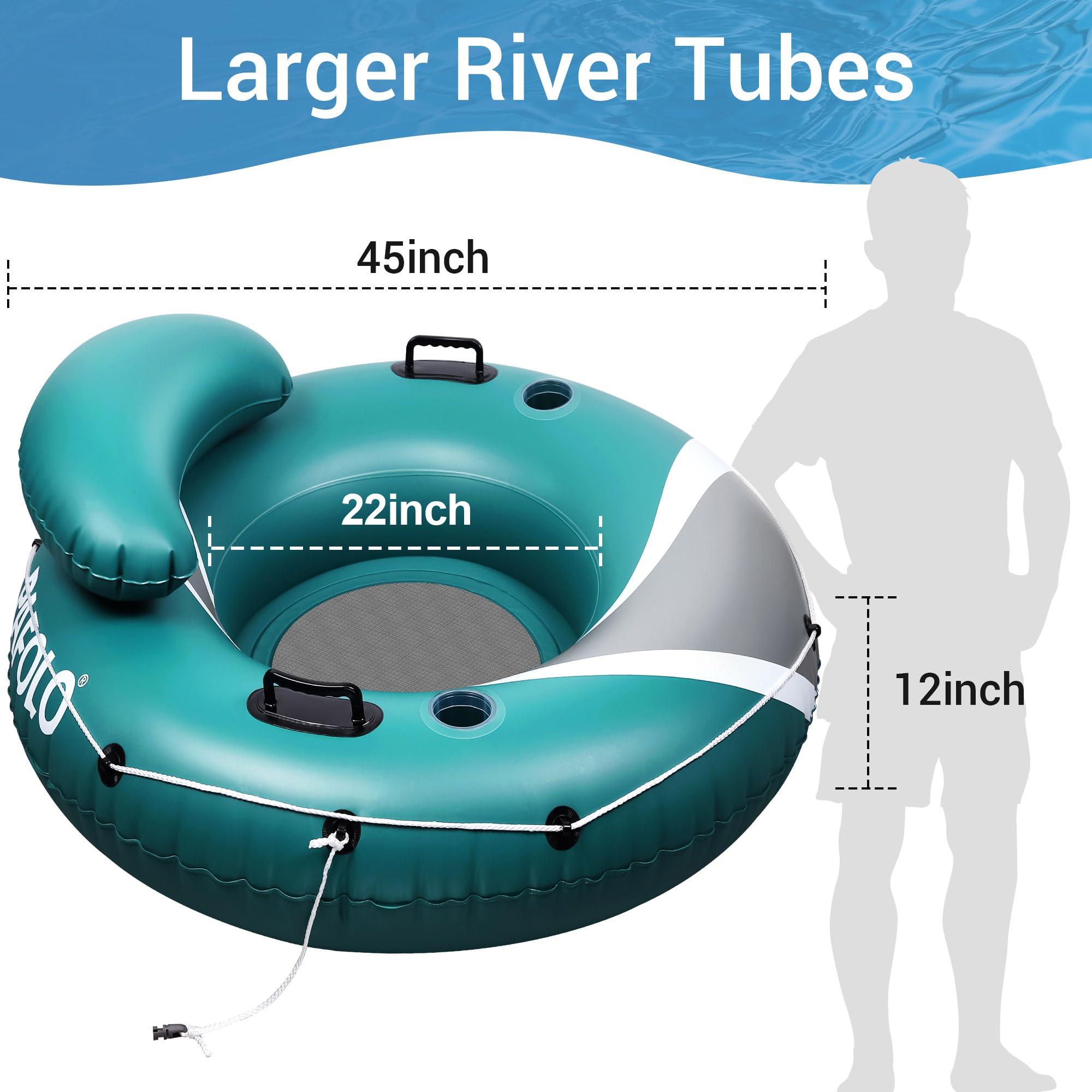 River Tubes for Floating Heavy Duty, Pool Float Adult, 45