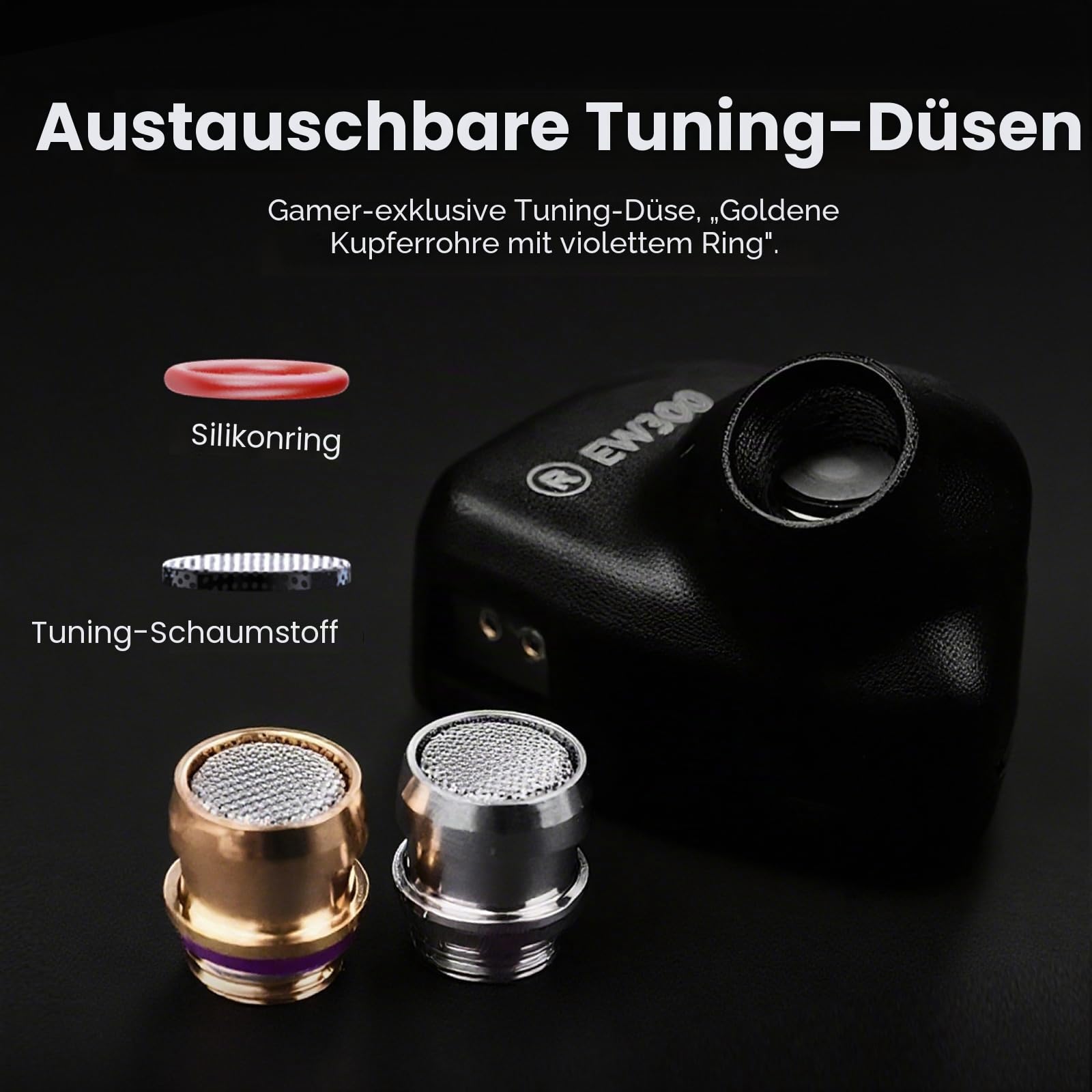 SIMGOT EW300 In-Ear-Monitor, 1DD+1Planar+1PZT Hybrid-Treiber IEM-Ohrhörer, HiFi kabelgebundene Ohrhörer mit abnehmbaren Düsen, Gaming-Ohrhörer mit OFC-IEM-Kabel für Audiophile (SIMGOT-EW300