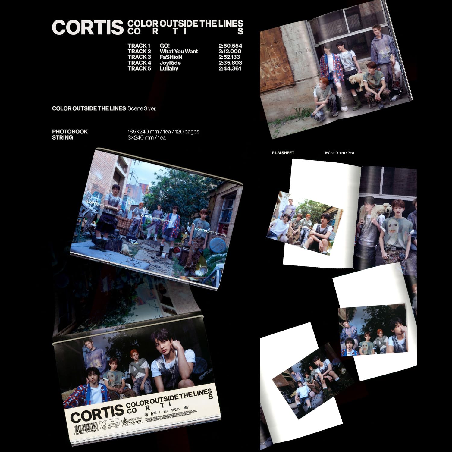 CORTIS - 1st EP Album [COLOR OUTSIDE THE LINES] (Scene 3 Ver.) Photo Book R + Photocard