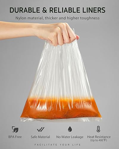 Miniatura 3 de Syntus Revestimientos para olla de cocción lenta, 30 bolsas de cocina de tamaño extra grande, bolsas de plástico desechables para ollas, se ajustan