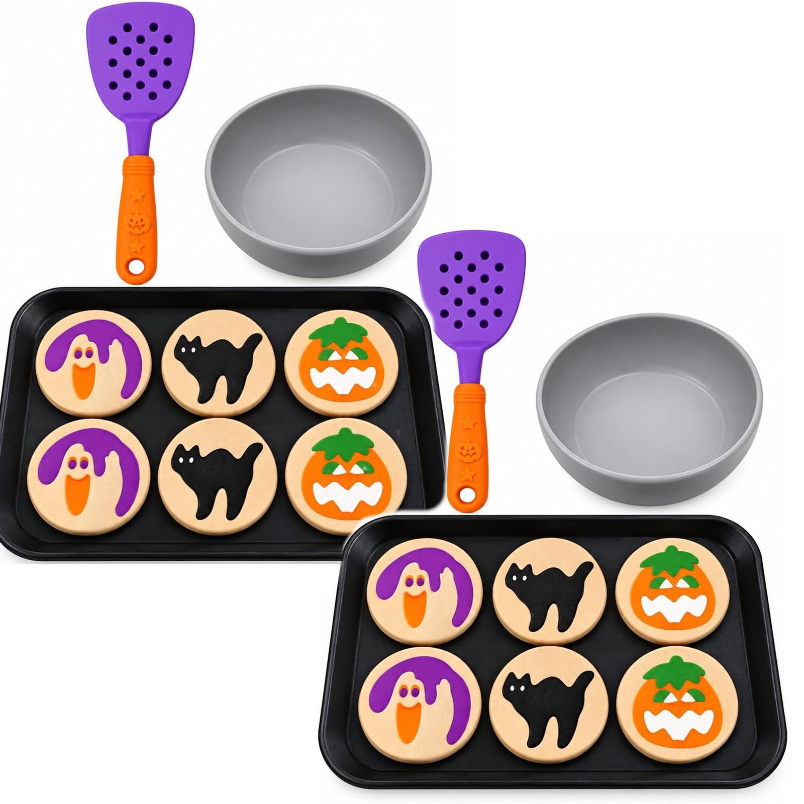 Juego de galletas de Halloween impresas en 3D,expositor de repostería (2pc)