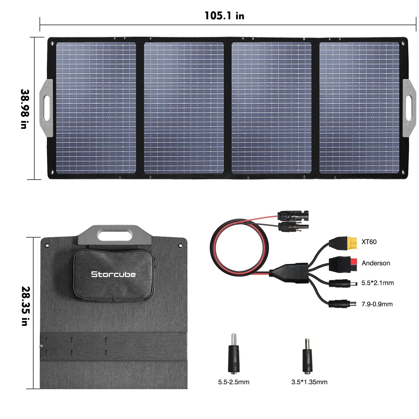 Pannello Solare Pieghevole 400W - Modulo Fotovoltaico/Caricatore Solare per Power Station Portatile e Generatore Solare, Impermeabile IP67, Pannello Fotovoltaico Portatile