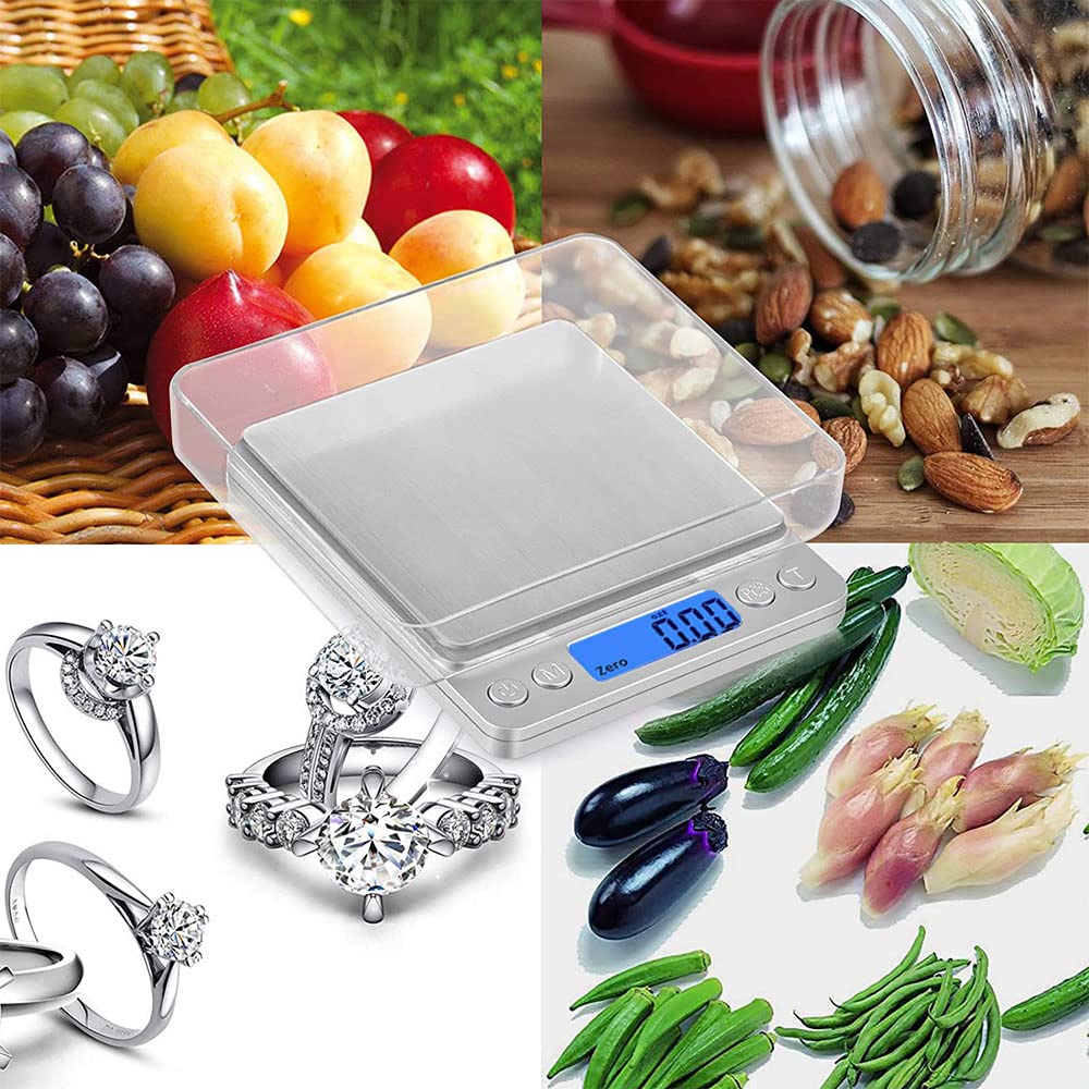 Bilancia digitale, 500 g/0.01g professionale Bilancia di precisione/Pesalettere/Bilancia per oro/Bilancia Tascabile, Molto Preciso, Wake Up Easy, Pocket Scale, 500/0.01g