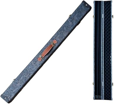 Pool Cue Case,1/2 Billiard Stick Hard Box,2-Piece Cue Carrying Case With Handle