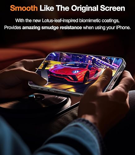 Miniatura 7 de TORRAS Protector de pantalla de diamante de primera calidad para iPhone 15 Pro Max protección de grado militar 9H+ Vidrio templado irrompible e