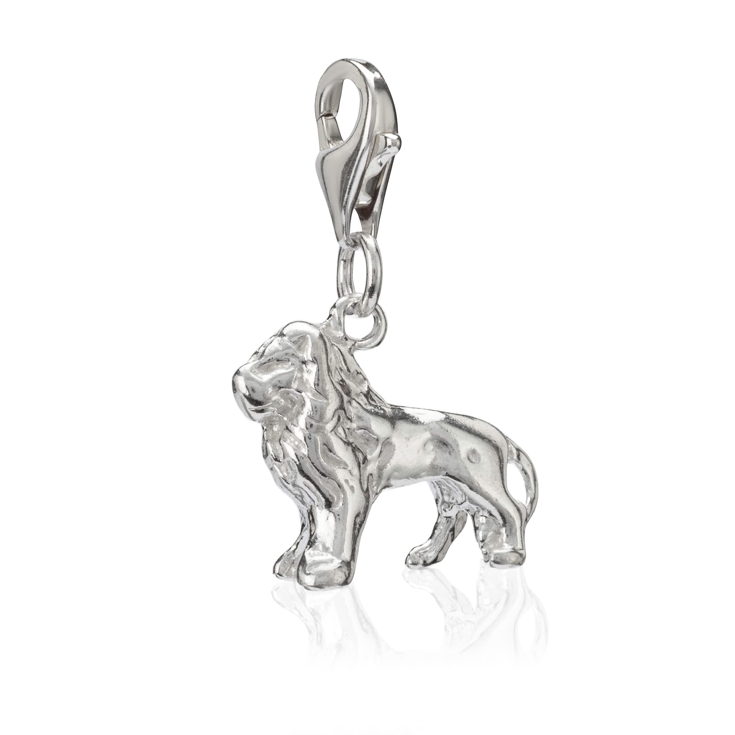 NKlaus Damen Kettenanhänger Löwe – 925 Sterling Silber, 14x14 Mm, Talisman, Amulett, Für Damen Und Kinder