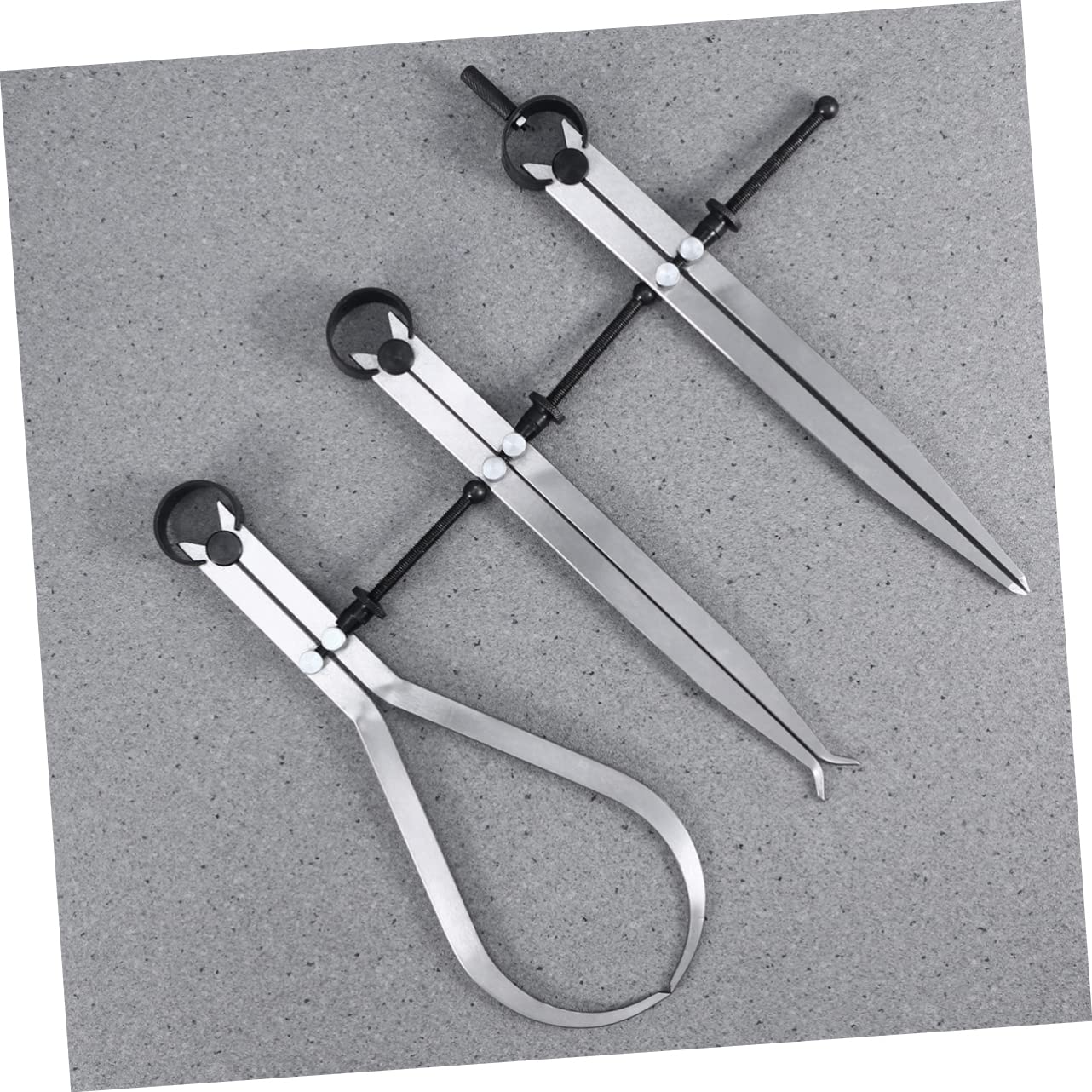 3pcs Caliper Set Rapid Adjust Divider for Measuring Id Od Precision Tool for Machinists and DIY Projects Design Fine Adjustment Mechanism