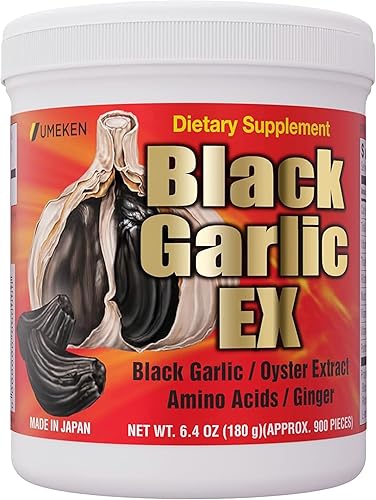 Umeken Black Garlic EX, concentrado fermentado con vitamina B, alicina, aminoácido, suplemento de ajo negro fermentado, extracto de ostras,