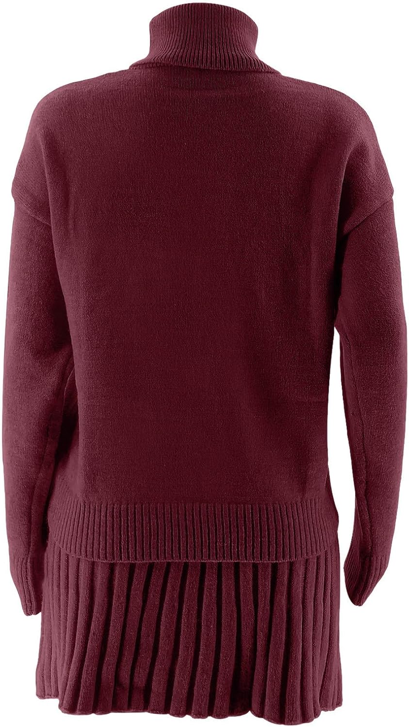 Women's 2 Piece Skirt Set Turtleneck Sweater Tops Mini Skirt Matching Outfits Fall Loungewear Spring Travel Outfits