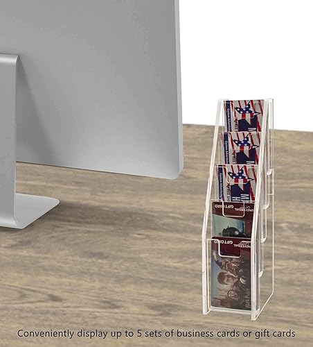 Miniatura 4 de Marketing Holders Tarjetero acrílico para encimera o pared con capacidad para tarjetas de 2 x 3.5 pulgadas para boutiques, librerías, cafeterías,