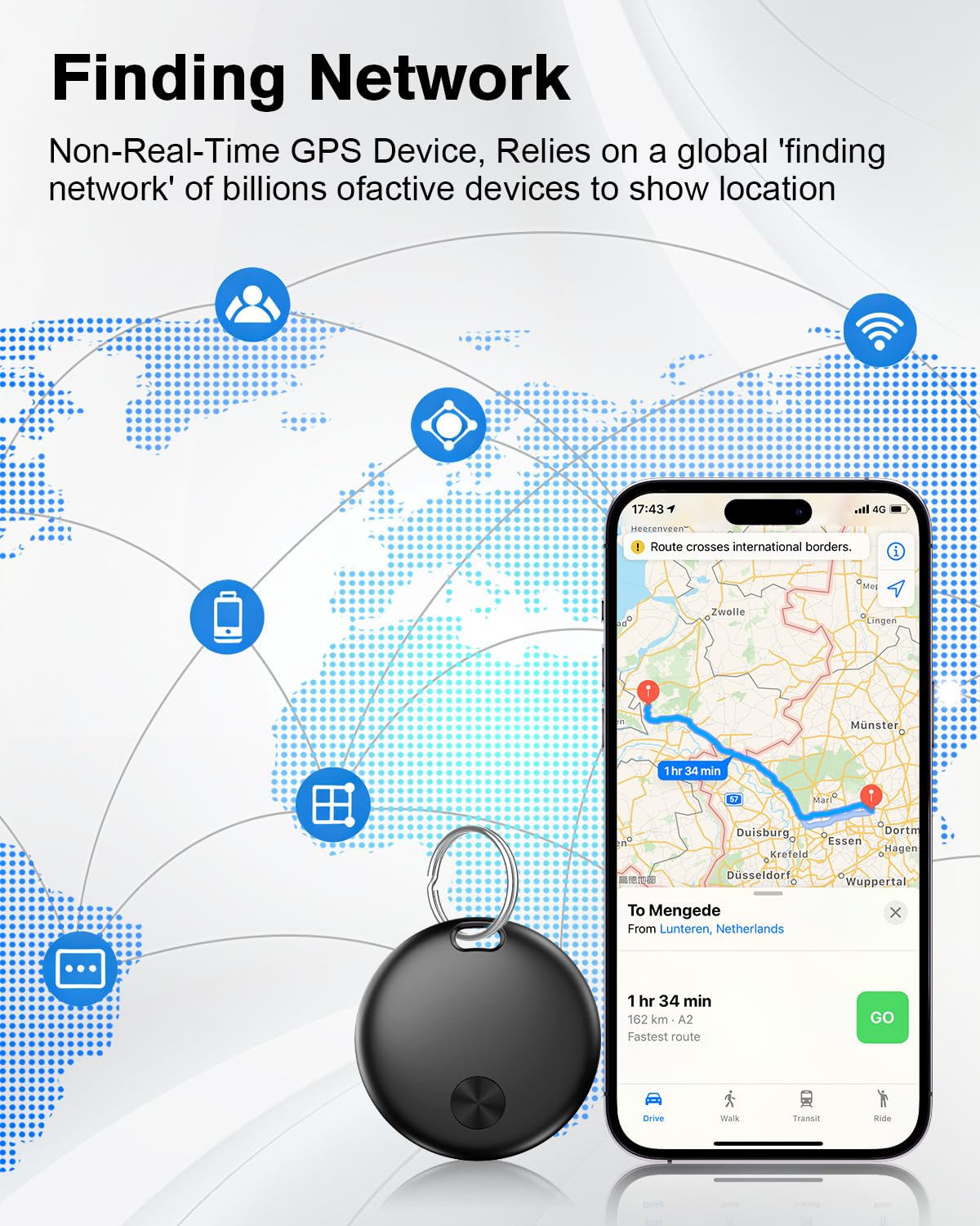 Air Tracker Tag Item Finder, Compatible with Apple Find My APP (iOS Only), IP67 Waterproof, Replaceable Battery, Suitable for Luggage, Bags, Wallets, Backpacks, Keys Tracking Tag -4Pack (weTag mini) — view 9
