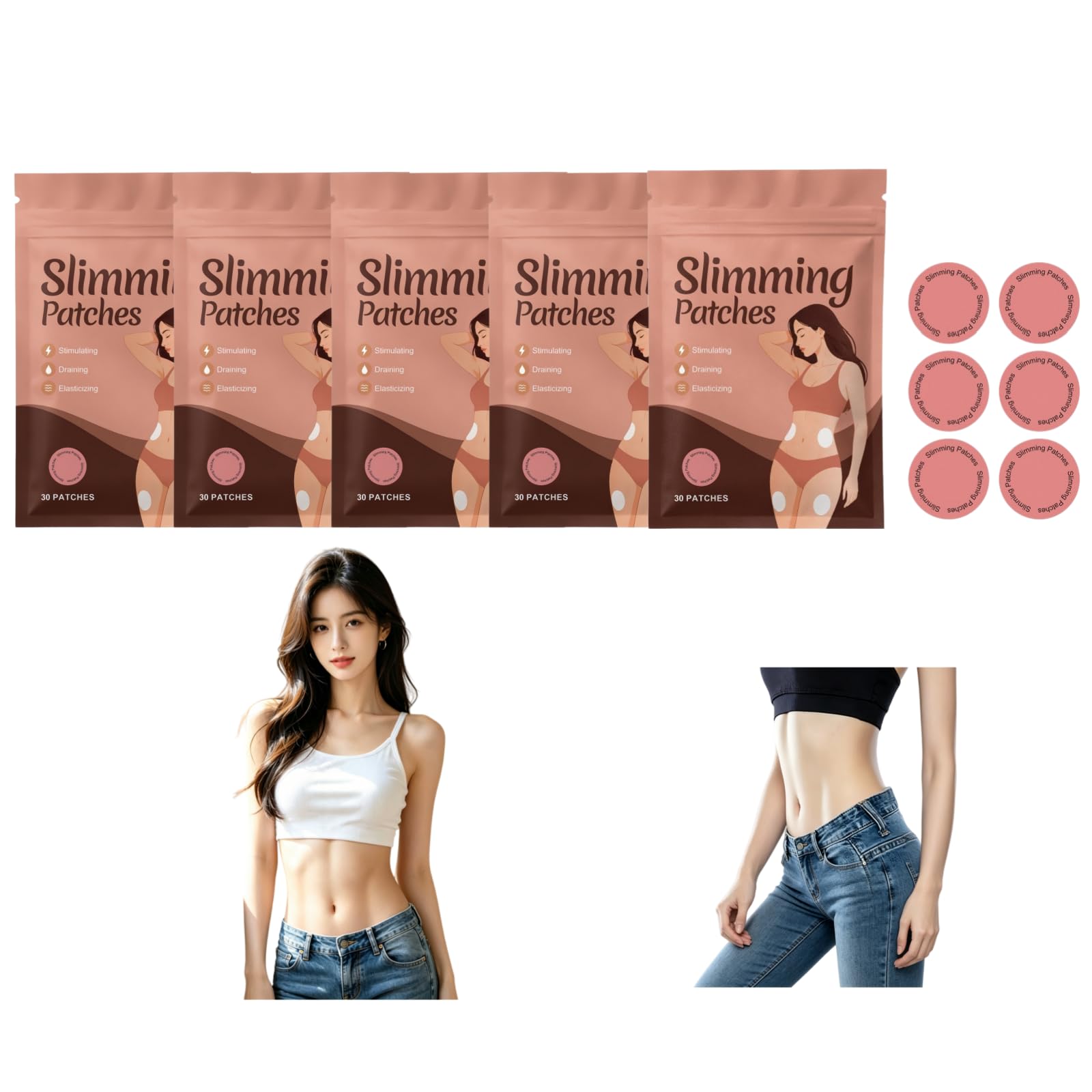 Plastry odchudzające, slim patch Naturalne plastry przezskórne na odchudzanie, pach na odchudzanie Formuła roślinna, płaski brzuch Plastry wyszczuplające do codziennego użytku dla mężczyzn i kobiet