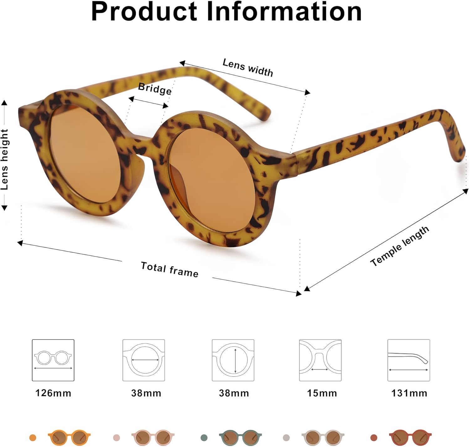 Miniatura 3 de SOJOS Gafas de sol redondas polarizadas para niños y niñas protección UV400 gafas de sol de protección UV400