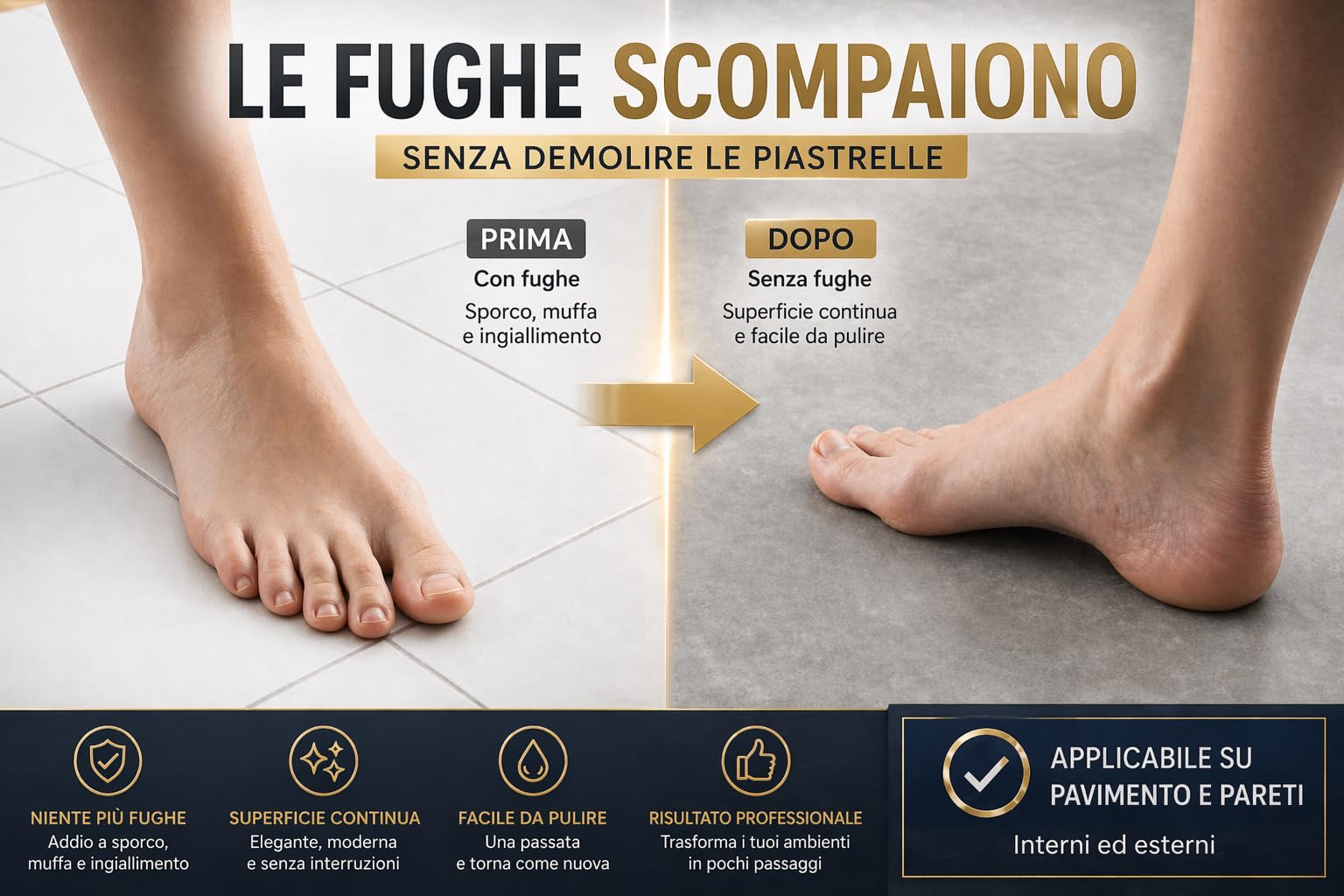 Kit Microcemento 8 m² per Pavimenti e Pareti - Opaco – 13 | Copre piastrelle e fughe senza demolire con spessore finale 2-3 mm - Finitura Opaca