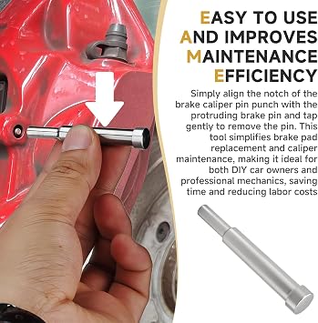 Brake Caliper Pad Pin Punch/Removal Tool, Compatible with Brembo, ARacing, Tesla, AMG, Maserati & More Brake Caliper Pins - 2.35 Length, 0.15 Inner Diameter, Caliper pin Removal Tool