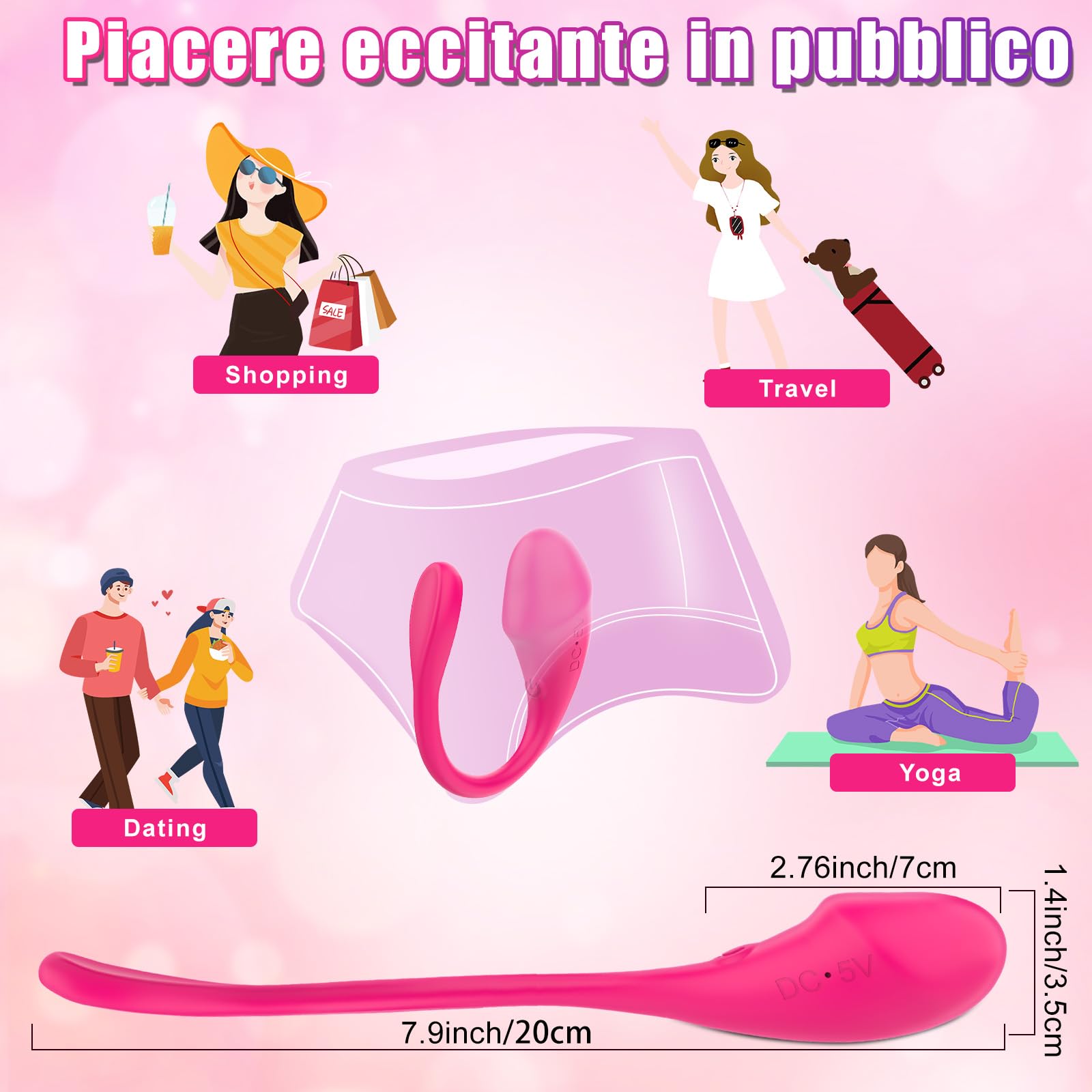 Vibratoreper Donna Vibratore Sex Toys Vagina Massaggiatore Plug Anale Telecomando - Dildo Grandi Sexy Toy Stimolatore Clitoride Femminile per Donna Uomo Coppia Professionale Silicone Vibratori Piccolo