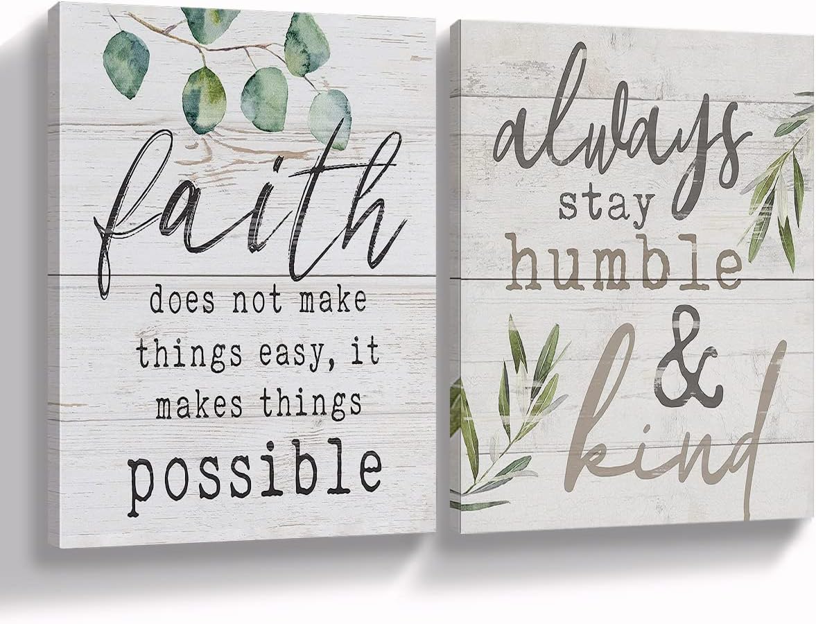 Inspirational Bible Verse Scripture Canvas Wall Art Prints