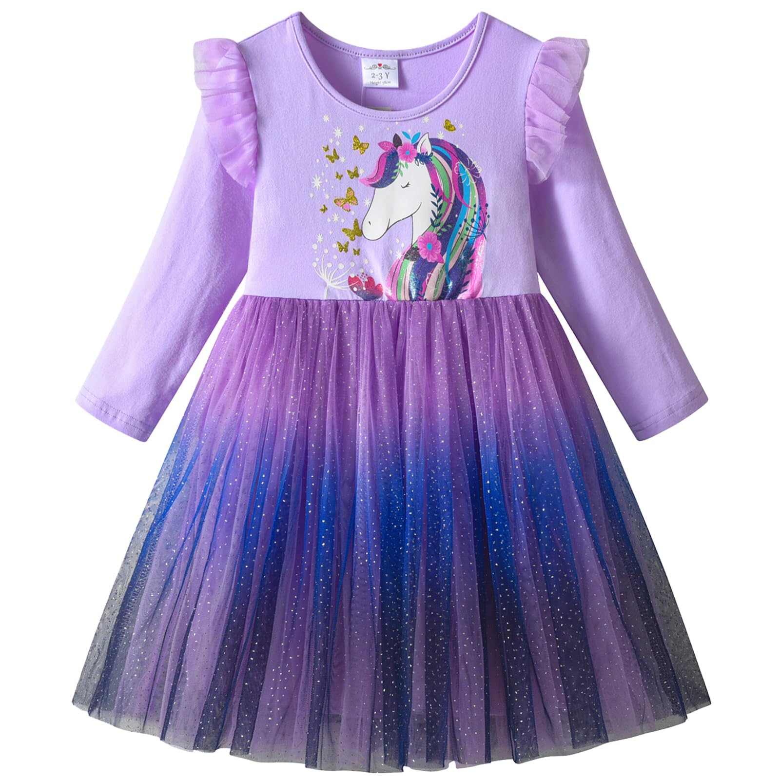 VIKITA Kid Girls Dresses Princess Animal Cartoon Tulle Party Casual Outfits Clothing 1-8 Years — view 8