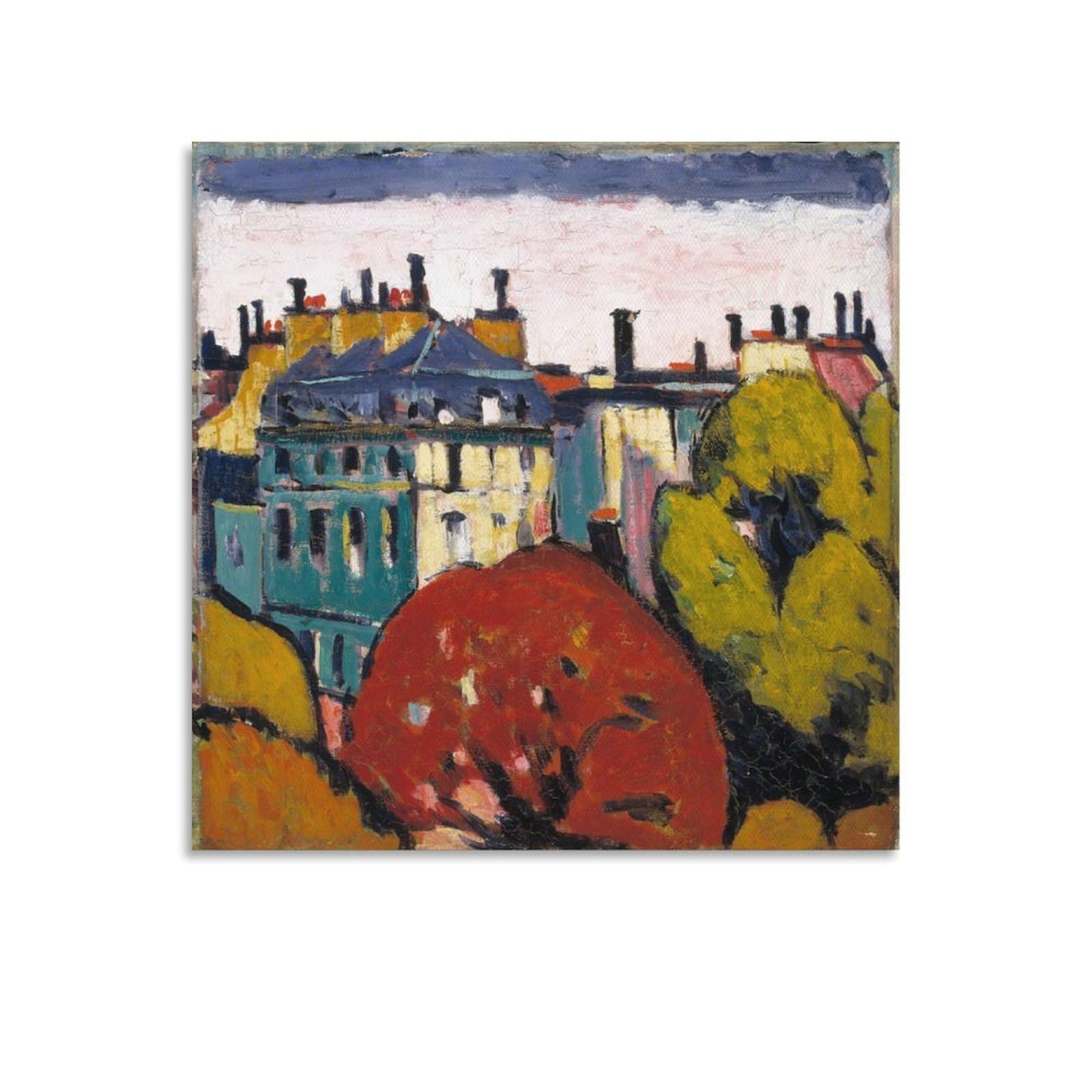 KLAGCBDF Henry Lyman Sayen Landscape, Paris Wall Art Poster Prints Home Decor Picture Canvas Painting Posters 16x16inch(40x40cm)