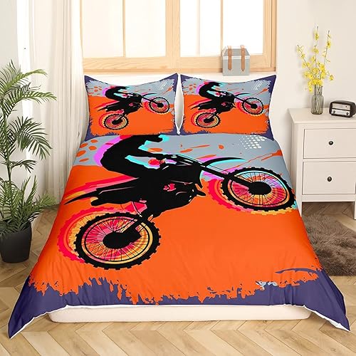 Miniatura 9 de Feelyou Juego de ropa de cama para niños, adolescentes, niñas, jóvenes, funda de edredón con estampado de corceles y lavanda, funda de edredón de