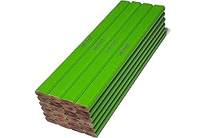 Bushu Carpenter Pencils Bulk - 24 Pack of Bright Yellow Heavy Duty Carpenter Pencils