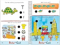 Vista 4 de Educational Insights Hot Dots Jr. Pete The Cat - Conjunto I Love Preschool con bolígrafo interactivo, libros de trabajo de matemáticas y lectura