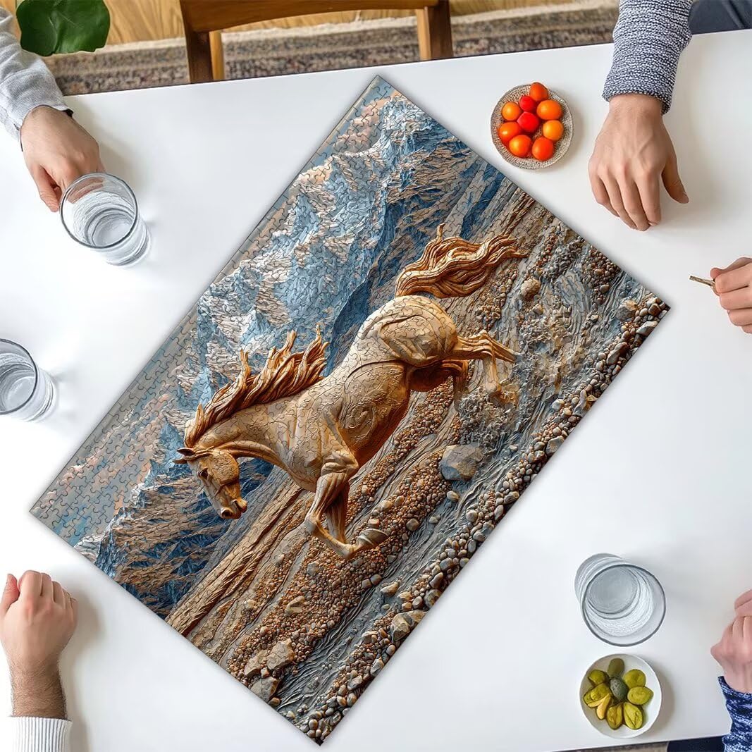 Puzzle 1500 Teile, Pferd Puzzle 1500 Teile Erwachsene für Geschenke -2950